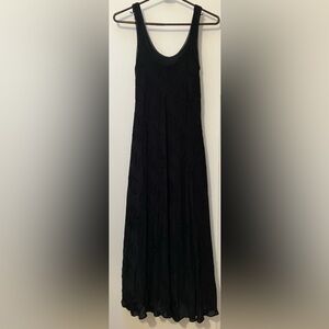 Vintage Black Floral Embroidered Dress